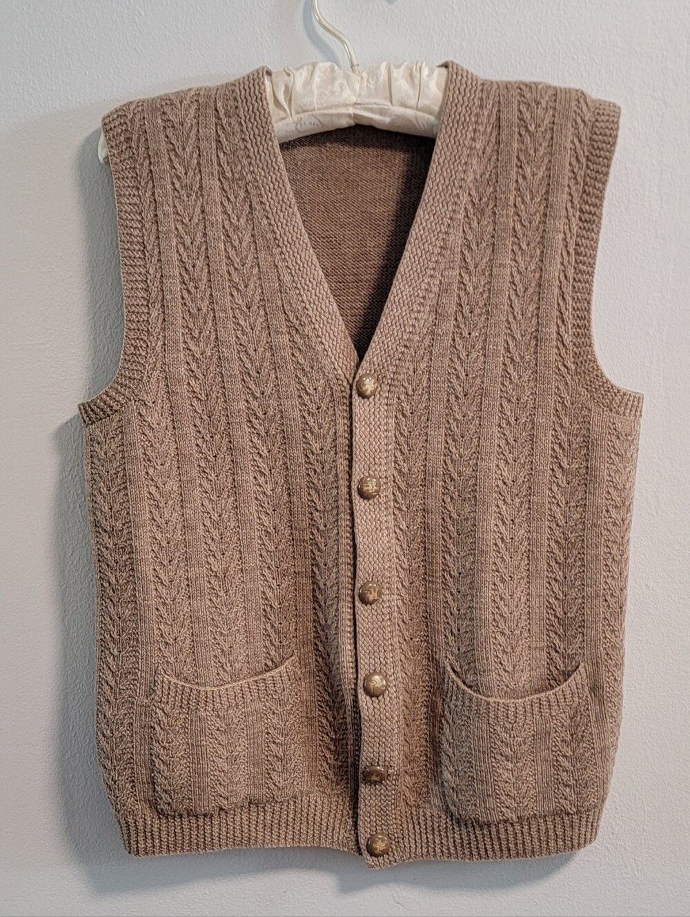 Boho Cottagecore Bookish Librarian Eclectic Granny Handmade V-neck Vest 40s Insp